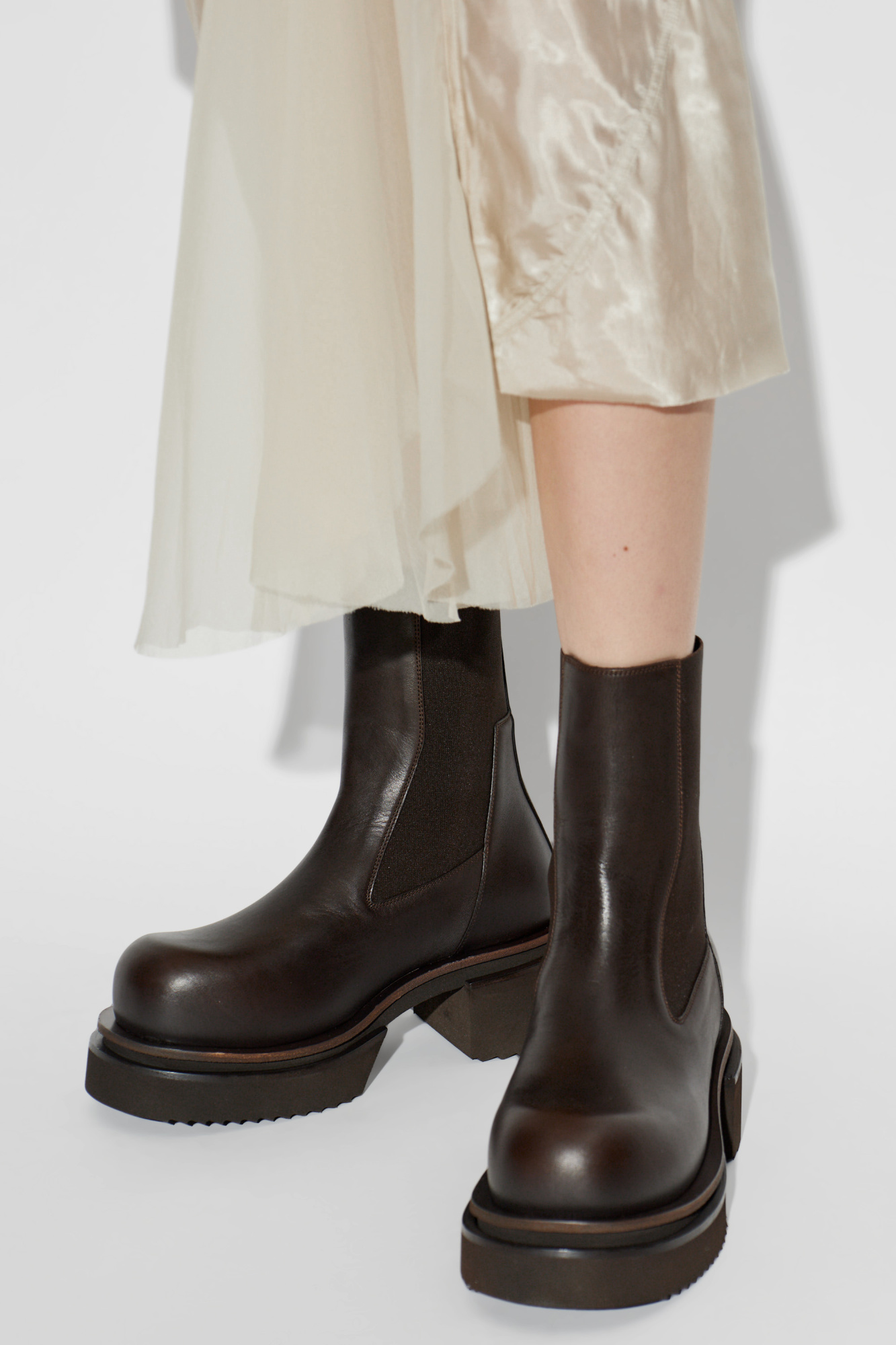 Rick Owens Leather platform boots 'Beatle Bogun' | Women's | Vitkac